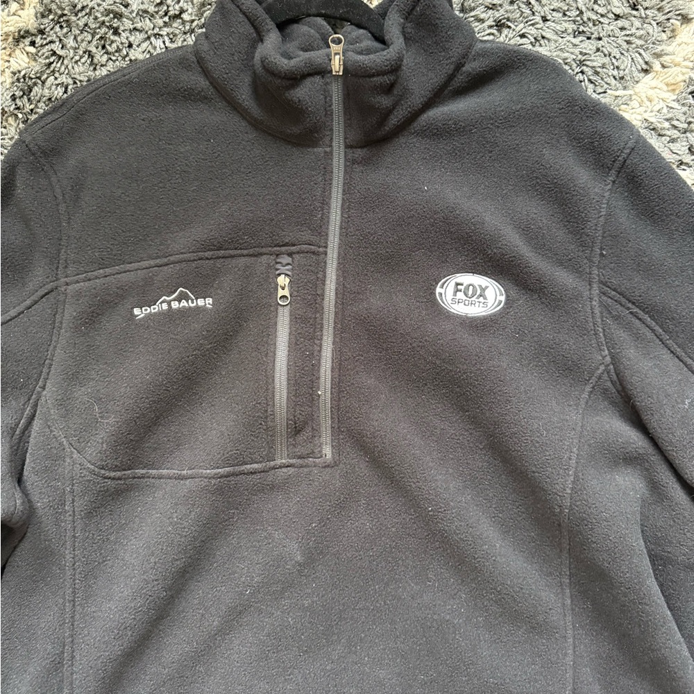 Eddie Bauer Black Fleece Sweater with FOX Sports Emroidery